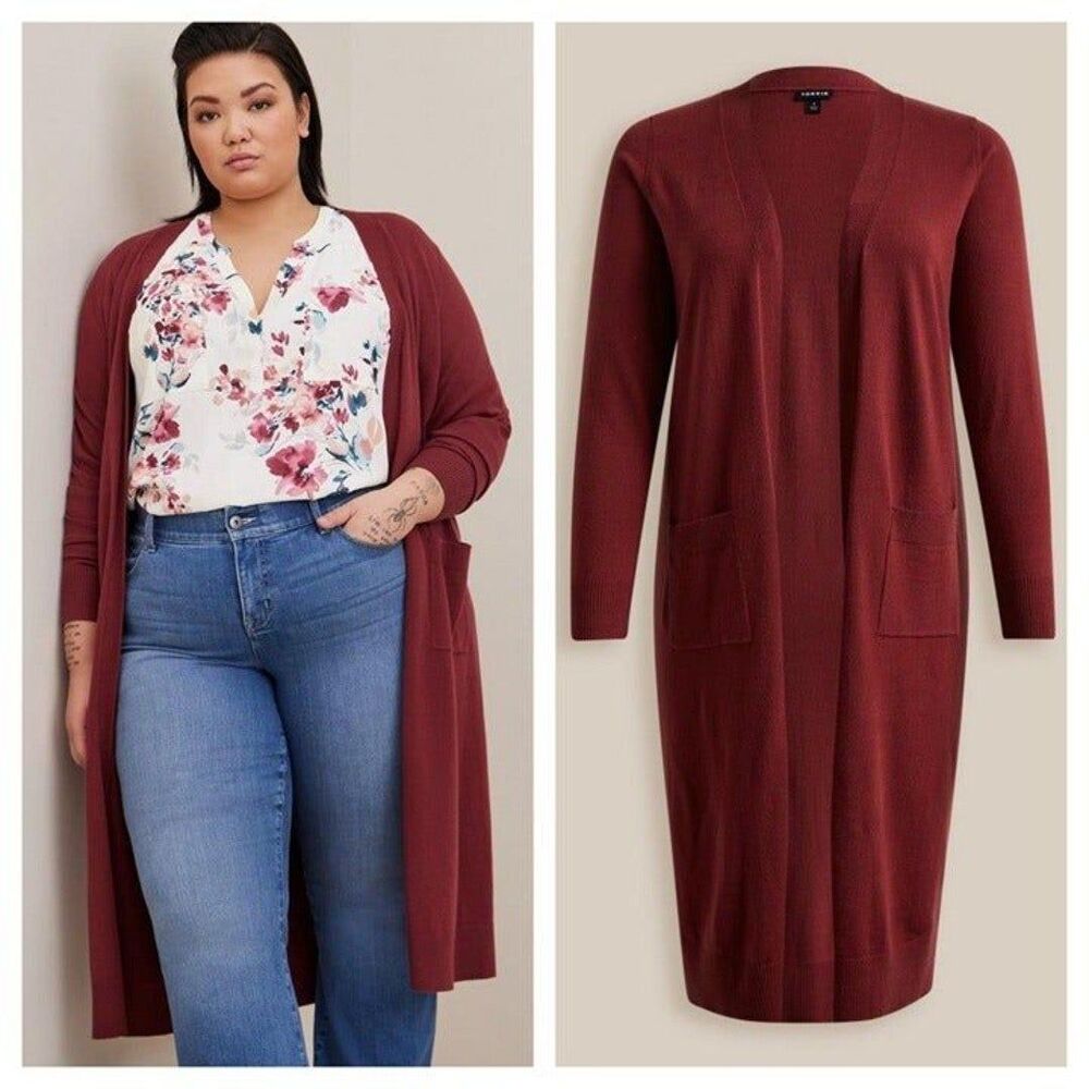 Torrid Everyday Soft Duster Open Front Sweater - Picture 2 of 4